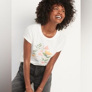 Old Navy Floral Cream Tee Size 4X